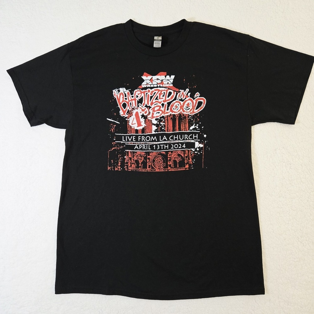 XPW Wrestling Baptized in Blood 4 Shirt Men's Size L ECW‎ WWE WWF